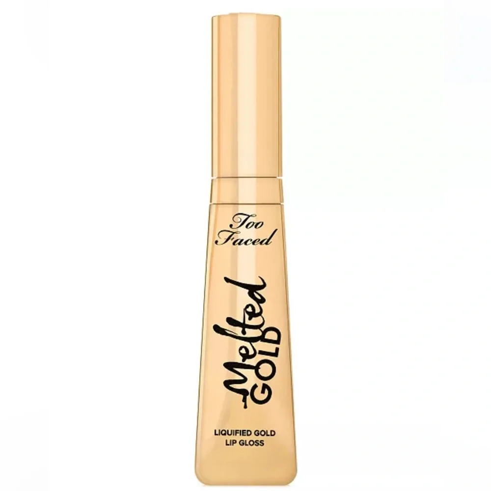 Too Faced Melted Gold Liquified Gold Lip Gloss Pure Gold New in Box
